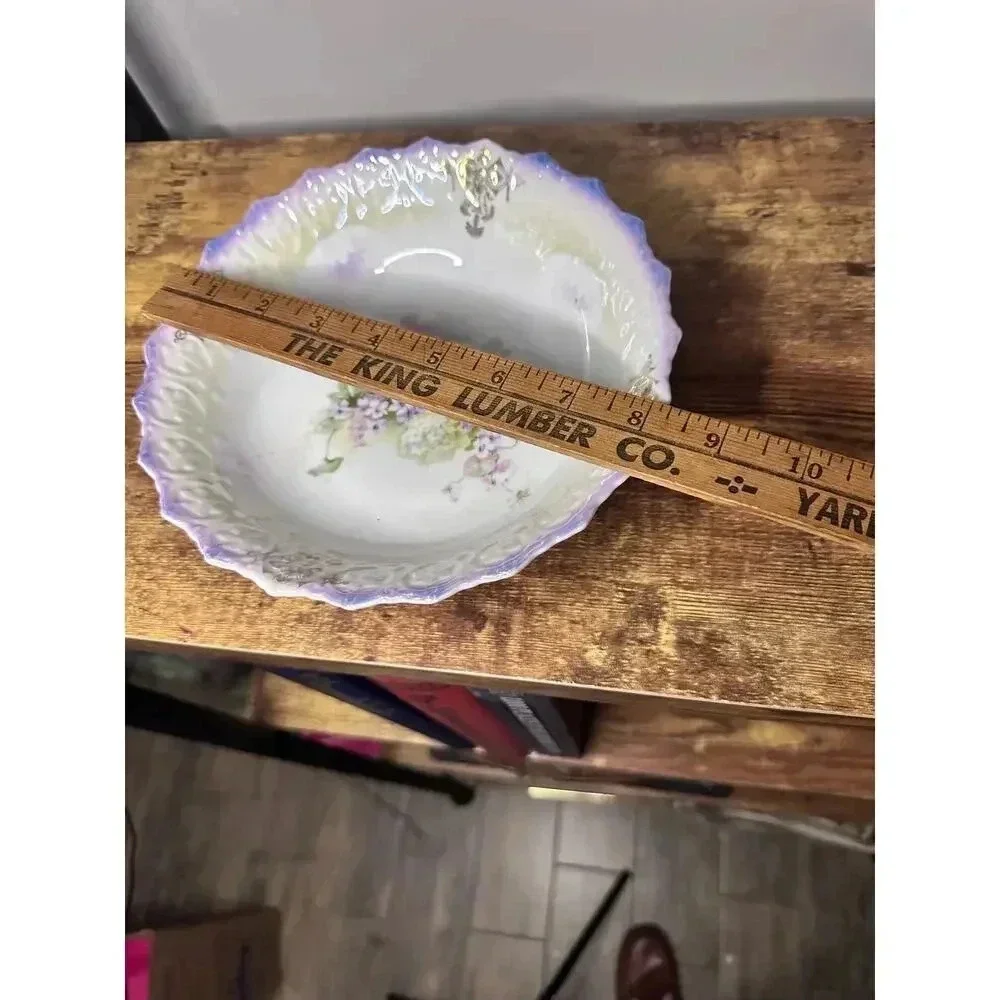 Bavaria Hand Painted Floral Transfer Berry Bowl